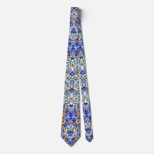 Persian elaborate tiled mural neck tie