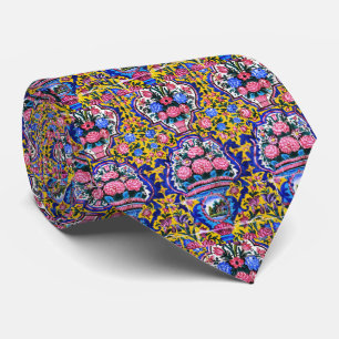 Persian elaborate tiled mural neck tie