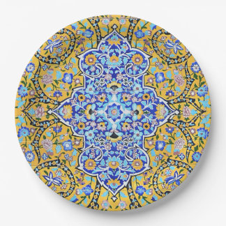 Persian elaborate tiled mural   paper plates