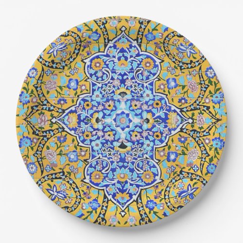 Persian elaborate tiled mural   paper plates