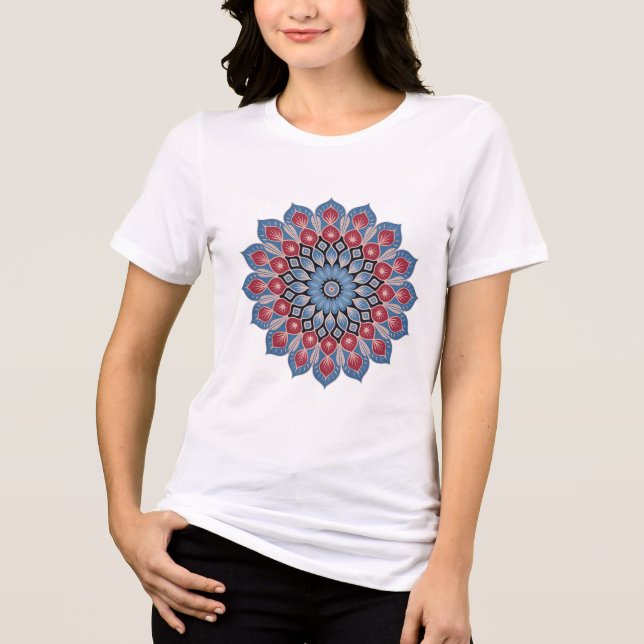 Persian Enamel Art (Minakari)  -T-shert Tri-Blend Shirt (Front)