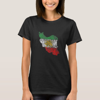 Persian Flag and Map Persia Iran Pride T-Shirt