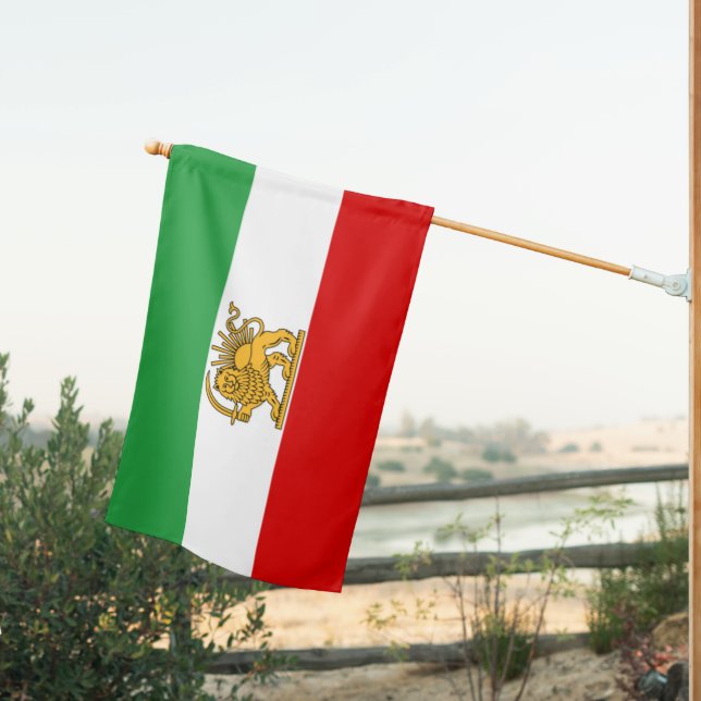 Persian Flag - Shah of Iran Flag  (Insitu (Back))