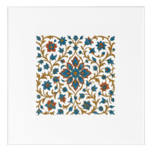 Persian Floral Ornament Acrylic Art