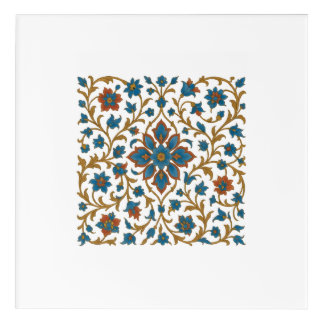 Persian Floral Ornament Acrylic Art
