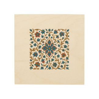Persian Floral Ornament Wood Wall Art