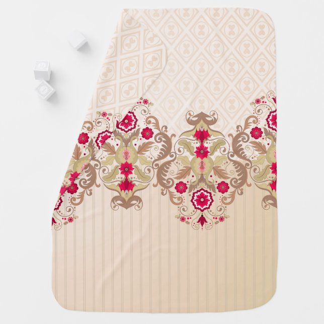 Persian Flower miniature Baby Blanket (In Situ)