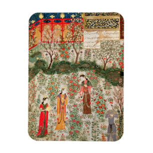 Persian Garden, 15th century (w/c on paper) Magnet