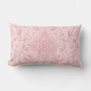 Persian Garden Breeze – Powder Pink Lumbar Pillow