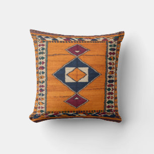 Persian Glow" Yellow Kilim Cushions: Throw Pillow