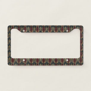 Persian Gold Damask Noir Pattern (1) License Plate Frame