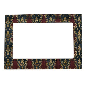 Persian Gold Damask Noir Pattern (1) Magnetic Frame