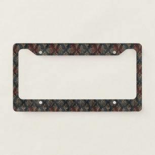 Persian Gold Damask Noir Pattern (2) License Plate Frame