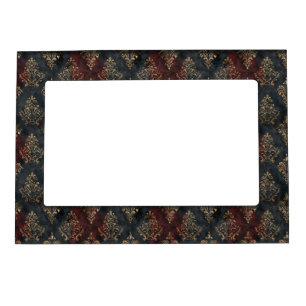Persian Gold Damask Noir Pattern (2) Magnetic Frame