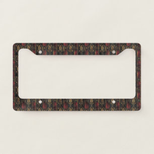 Persian Gold Damask Noir Pattern (3) License Plate Frame