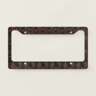 Persian Gold Damask Noir Pattern (4) License Plate Frame