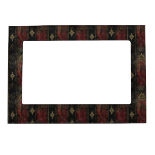 Persian Gold Damask Noir Pattern (4) Magnetic Frame