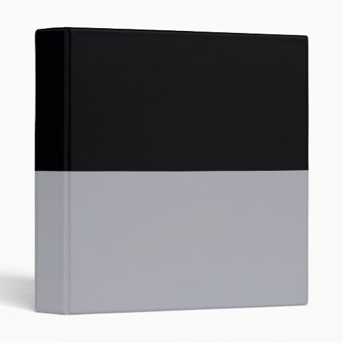 Persian Gray and Black Simple Extra Wide Stripes 3 Ring Binder
