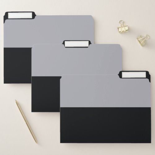 Persian Grey and Black Simple Extra Wide Stripes File Folder