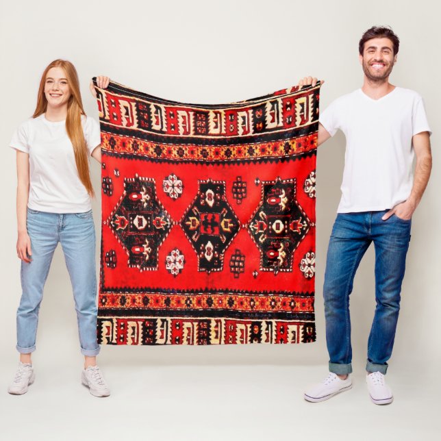 Persian Hamadan Tribal  Fleece Blanket (In Situ)
