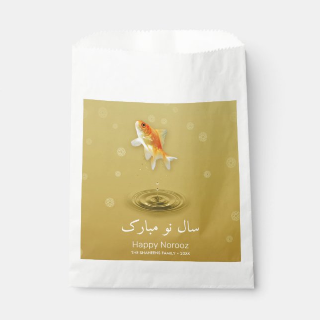 Persian Happy New Year Norooz Fish Favor Bag (Front)