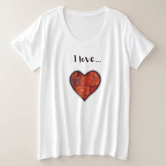 Persian heart plus size T-Shirt (Design Front)