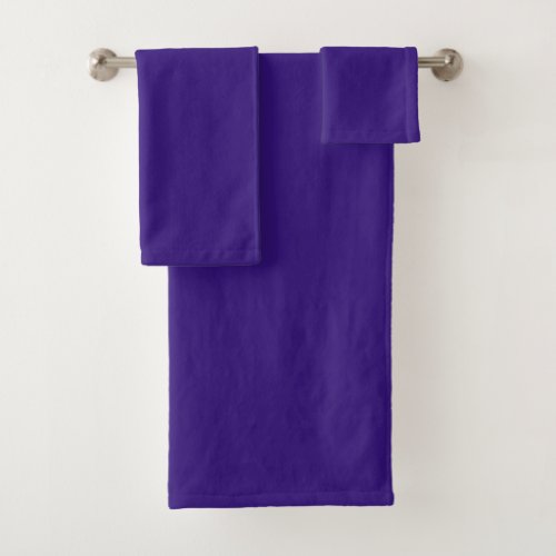 Persian Indigo Solid Color Bath Towel Set