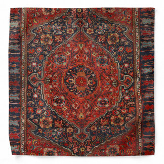Persian Joshan Red Rusty Blue Bandana