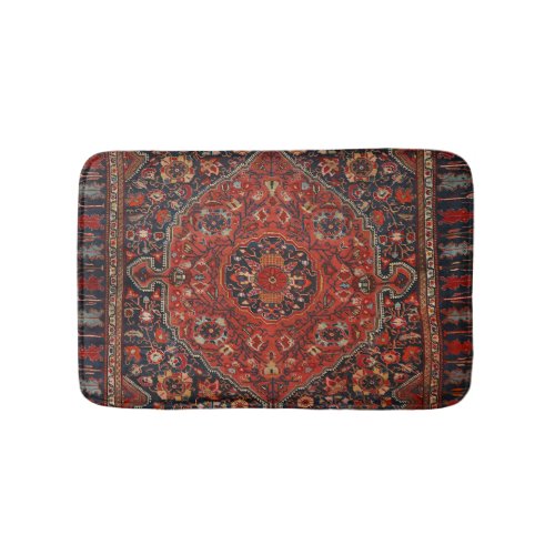 Persian Joshan Red Rusty Blue  Bath Mat