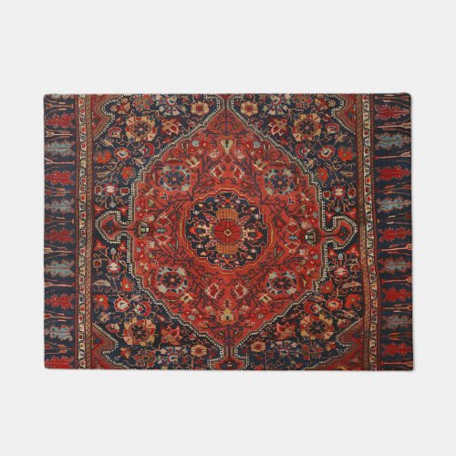 Persian Joshan Red Rusty Blue  Doormat