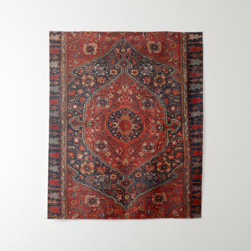 Persian Joshan Red Rusty Blue  Tapestry