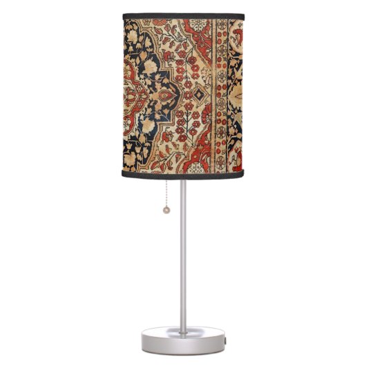 Persian Kashan Burnt Orange Yellow  Table Lamp (Right)
