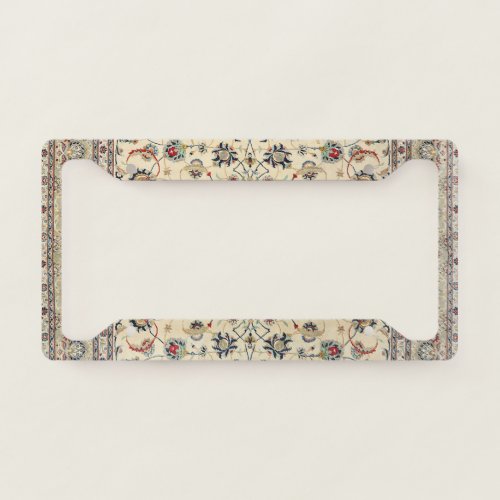 Persian Kashan Dusty Baby Blue  License Plate Frame
