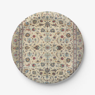 Persian Kashan Dusty Baby Blue  Paper Plates