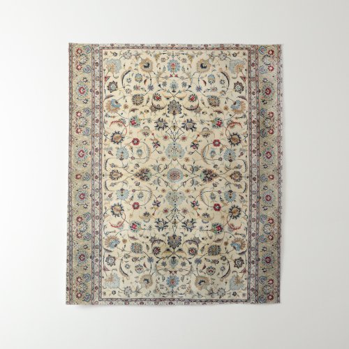 Persian Kashan Dusty Baby Blue  Tapestry