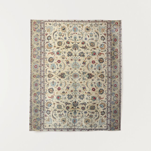 Persian Kashan Dusty Baby Blue  Tapestry (Front)