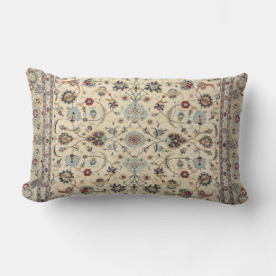 Persian Kashan Dusty Baby Blue Throw Pillow