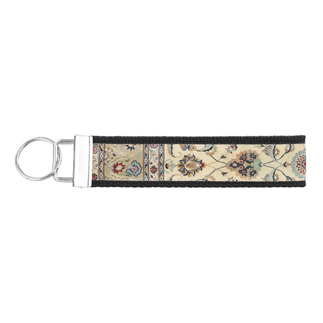 Persian Kashan Dusty Baby Blue  Wrist Keychain (Keys on Left)