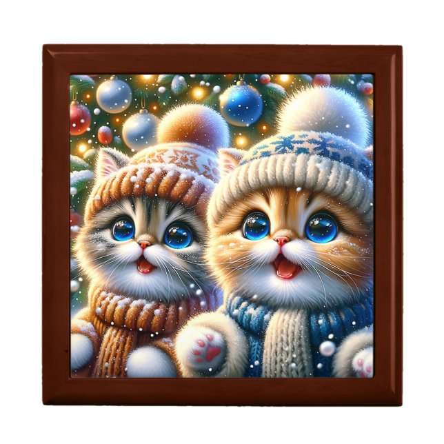  "Persian Kittens’ Christmas Delight" Keepsake  Gift Box (Front)