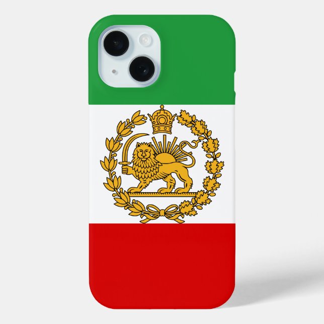 Persian Lion And Sun Flag Crown Pahlavi Monarchy Case-Mate iPhone Case (Back)