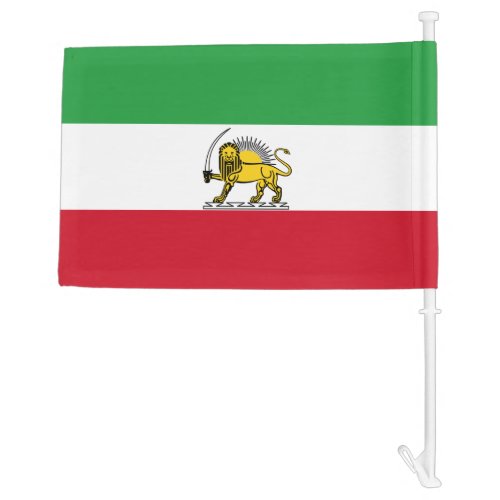 Persian Lion And Sun Flag Of Iran Car Flag