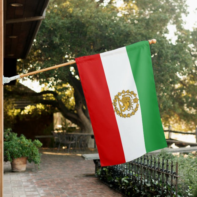 Persian Lion And Sun Flag Of Iran Large House Flag (In SItu)