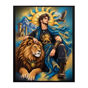 Persian Lion and Sun Man Wall Art – Iranian Herita