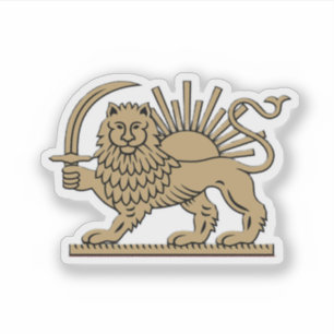 Persian Lion and Sun Sticker