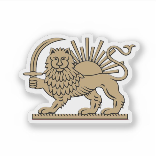 Persian Lion and Sun Sticker (Front)