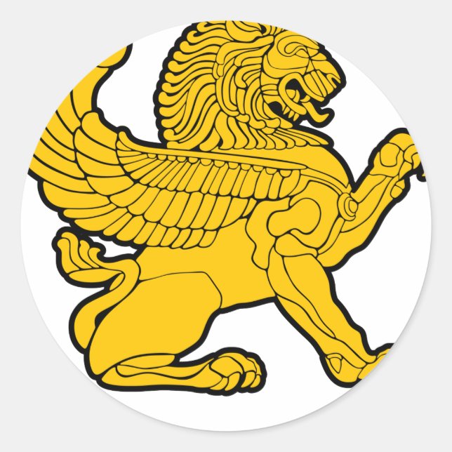 persian lion classic round sticker (Front)
