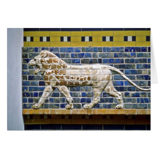 Persian Lion - Glazed Brick, Istanbul Cards (Front Horizontal)