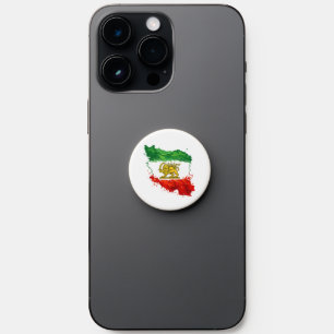 Persian Lion & Sun Phone Grip   Iran Map PopSocket