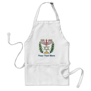 Persian Magen David Menorah Adult Apron