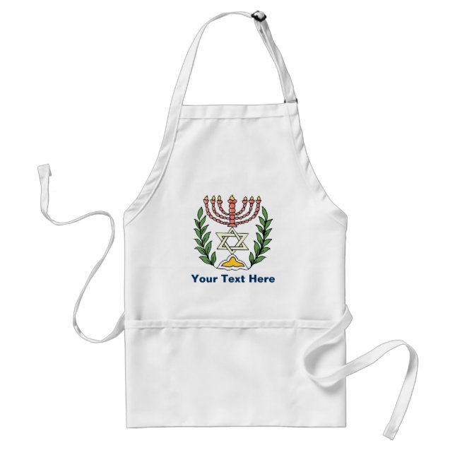 Persian Magen David Menorah Adult Apron (Front)